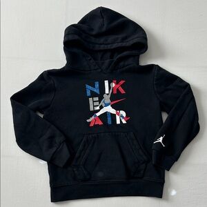 Jordan Kids Black and Red Graphic Hoodie